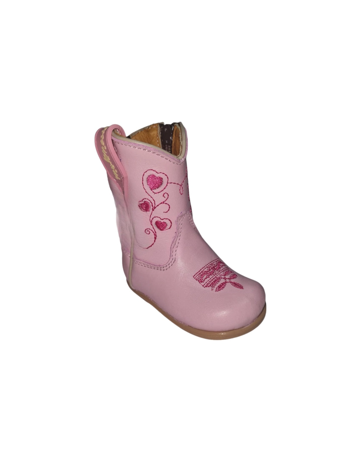 Pink Heart Baby Bootie